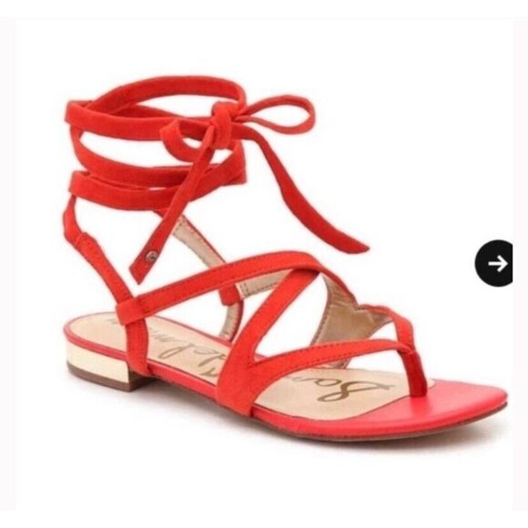 Sam Edelman Shoes - Sam Edelman Lace Up Sandals Size 10 lace ankle strap bow suede E10
